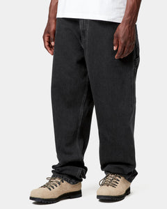 Carhartt WIP Single Knee Pant Relaxed Fit Mens Jeans - Black Stone Washed