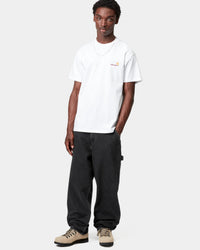 Carhartt WIP Single Knee Pant Relaxed Fit Mens Jeans - Black Stone Washed | Carhartt WIP Jeans | JEANSTORE