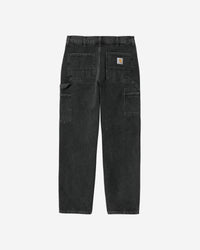 Carhartt WIP Single Knee Pant Relaxed Fit Mens Jeans - Black Stone Washed | Carhartt WIP Jeans | JEANSTORE