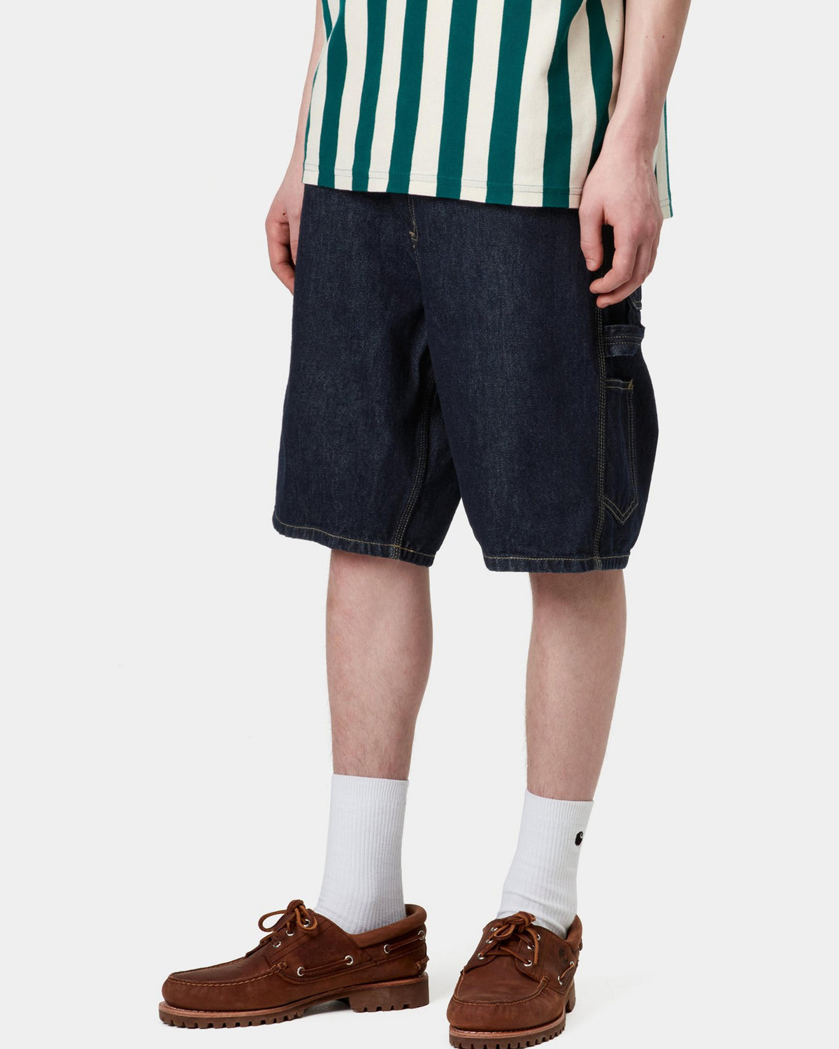 Carhartt WIP Single Knee Shorts - Blue Rinsed | Carhartt WIP Shorts | JEANSTORE