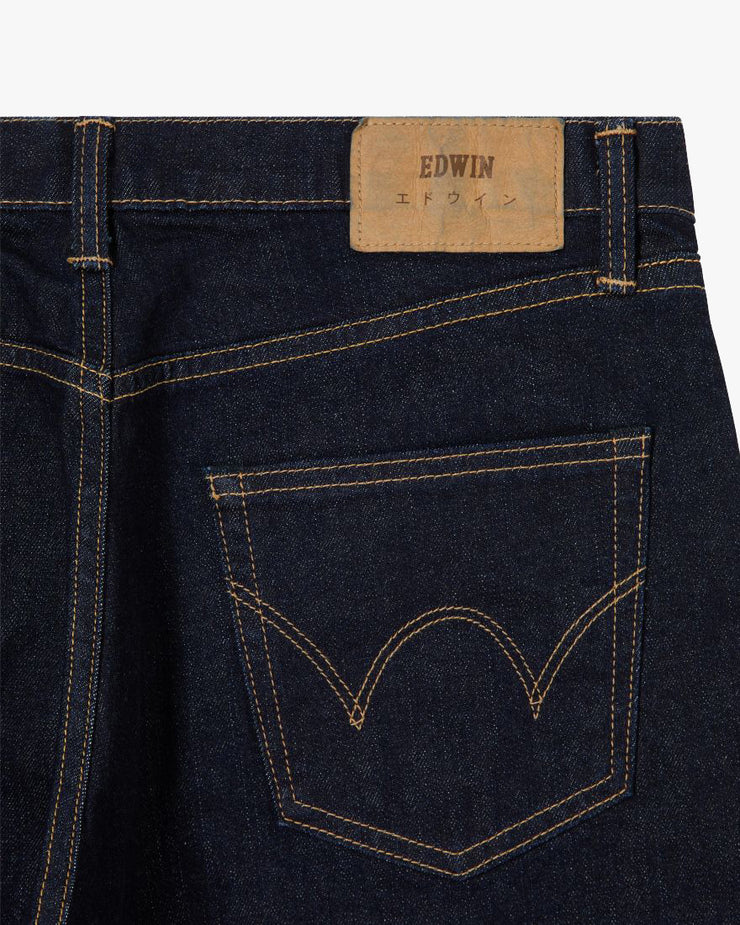 Edwin Made In Japan Regular Tapered Mens Jeans - 13oz Kaihara Pure Indigo Stretch Denim / Blue Rinsed