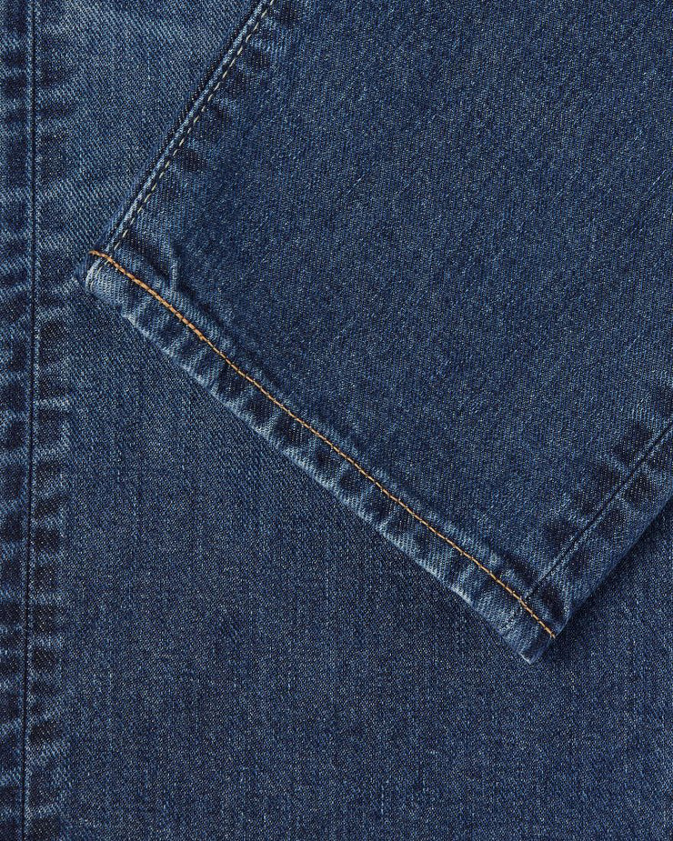 Edwin Made In Japan Regular Tapered Mens Jeans - 13oz Kaihara Pure Indigo Stretch Denim / Blue Mid Dark Used