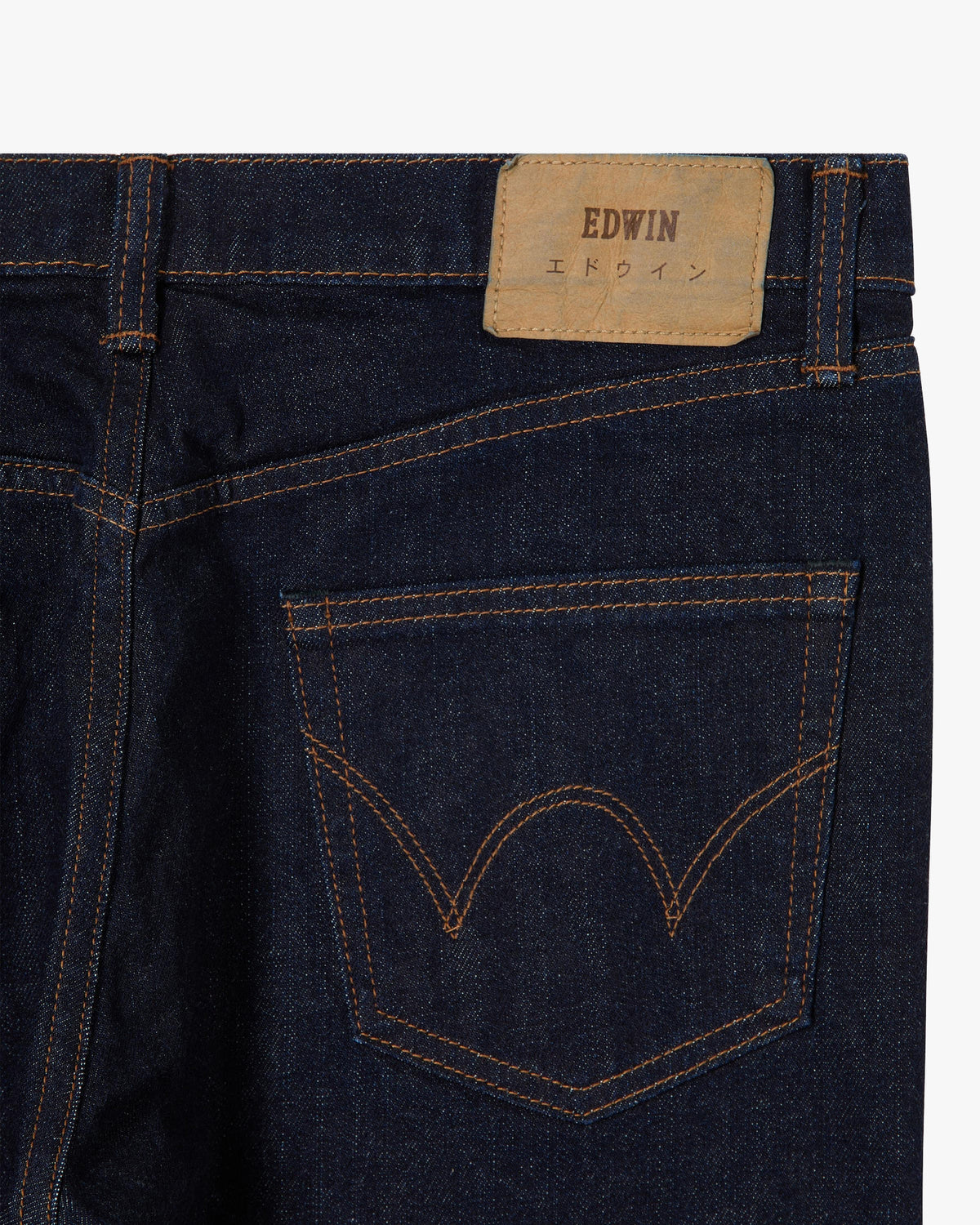 Edwin Made In Japan Slim Tapered Mens Jeans - 13oz Kaihara Pure Indigo Stretch Denim / Blue Rinsed | Edwin Jeans | JEANSTORE