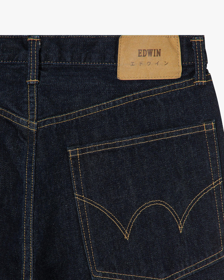 Edwin Made In Japan Wide Pant Loose Mens Jeans - 14oz Kurabo Recycled Red Selvage Denim / Blue Rinsed