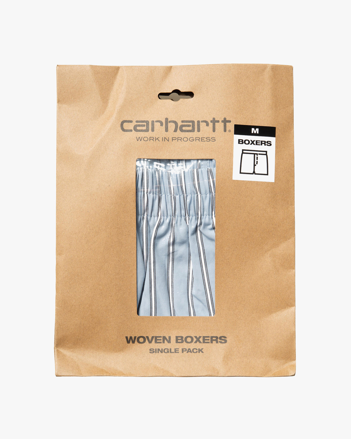 Carhartt WIP Cotton Boxer - Grimsby Stripe / Blue Fog