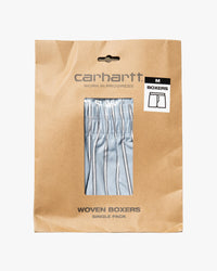 Carhartt WIP Cotton Boxer - Grimsby Stripe / Blue Fog