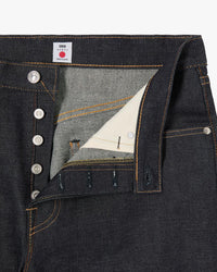 Edwin Made In Japan Wide Pant Loose Mens Jeans - 13.5oz Kaihara Dark Pure Indigo Rainbow Selvage Denim / Blue Unwashed | Edwin Jeans | JEANSTORE