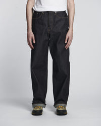 Edwin Made In Japan Wide Pant Loose Mens Jeans - 13.5oz Kaihara Dark Pure Indigo Rainbow Selvage Denim / Blue Unwashed | Edwin Jeans | JEANSTORE