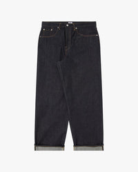 Edwin Made In Japan Wide Pant Loose Mens Jeans - 13.5oz Kaihara Dark Pure Indigo Rainbow Selvage Denim / Blue Unwashed | Edwin Jeans | JEANSTORE