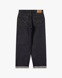 Edwin Made In Japan Wide Pant Loose Mens Jeans - 13.5oz Kaihara Dark Pure Indigo Rainbow Selvage Denim / Blue Unwashed | Edwin Jeans | JEANSTORE