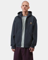 Carhartt WIP Hooded American Script Jacket - Deep Night