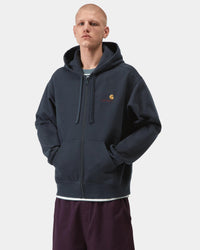 Carhartt WIP Hooded American Script Jacket - Deep Night