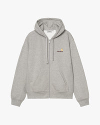 Carhartt WIP Hooded American Script Jacket - Grey Heather | Carhartt WIP Jackets & Coats | JEANSTORE