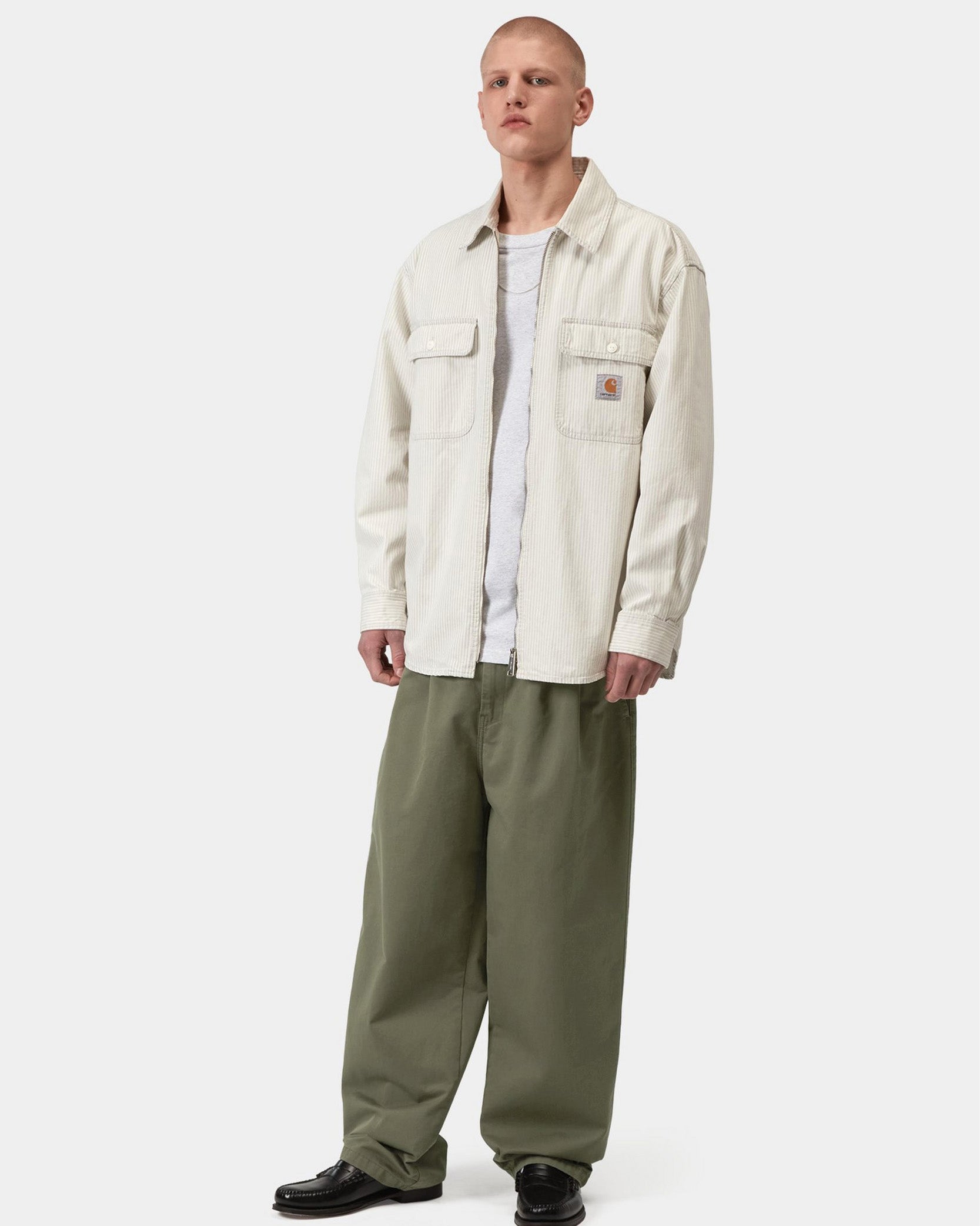 Carhartt WIP Marv Pant Loose Fit Trousers - Leaf Stone Washed