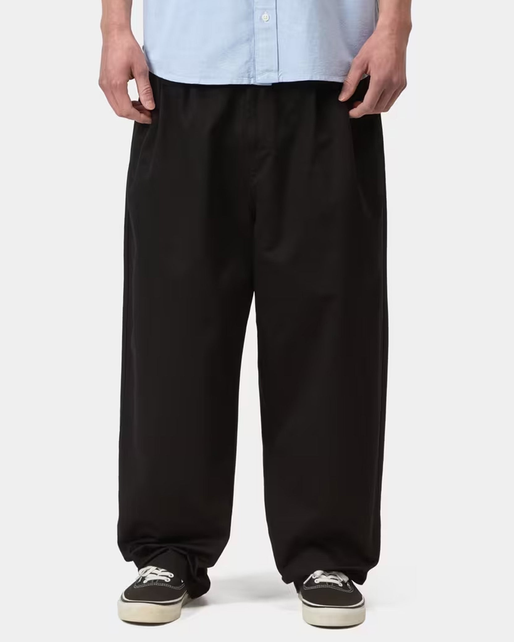 Carhartt WIP Marv Pant Loose Fit Trousers - Black Stone Washed