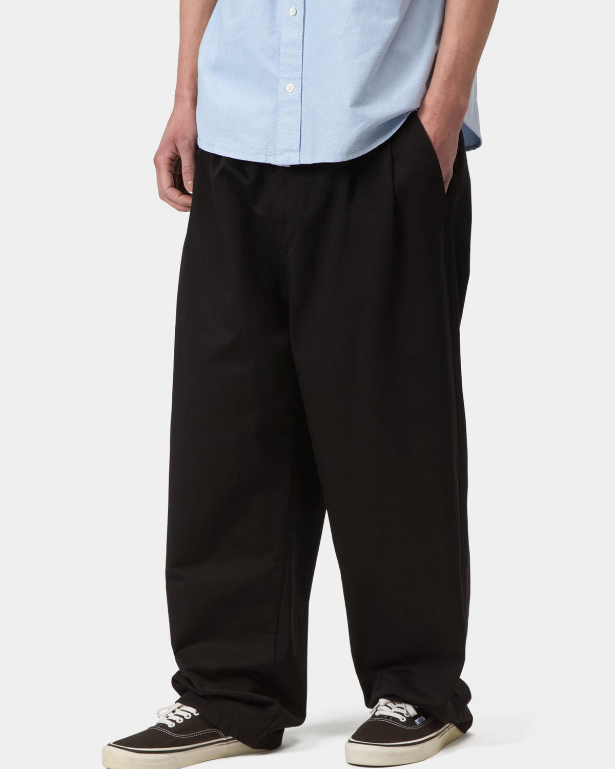 Carhartt WIP Marv Pant Loose Fit Trousers - Black Stone Washed
