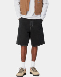 Carhartt WIP Simple Shorts - Black Heavy Stone Wash