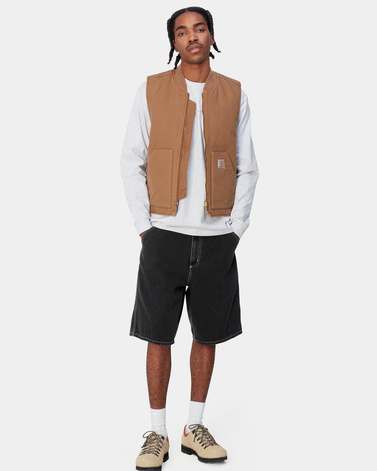 Carhartt WIP Simple Shorts - Black Heavy Stone Wash