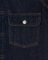 Edwin Made In Japan Denim Jacket - 14oz Kurabo Recycled Red Selvage Denim / Blue Rinsed | Edwin Jackets & Coats | JEANSTORE