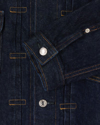 Edwin Made In Japan Denim Jacket - 14oz Kurabo Recycled Red Selvage Denim / Blue Rinsed | Edwin Jackets & Coats | JEANSTORE