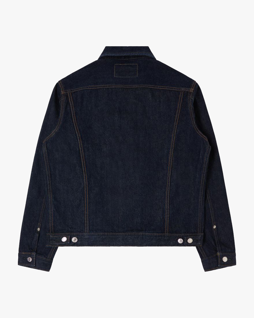 Edwin Made In Japan Denim Jacket - 14oz Kurabo Recycled Red Selvage Denim / Blue Rinsed | Edwin Jackets & Coats | JEANSTORE