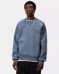 Carhartt WIP Chase Sweat - Icesheet / Gold