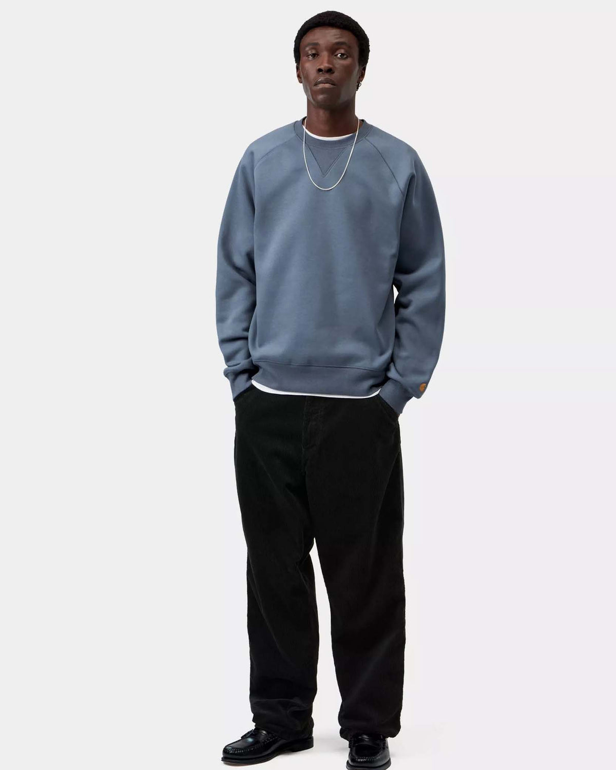Carhartt WIP Chase Sweat - Icesheet / Gold