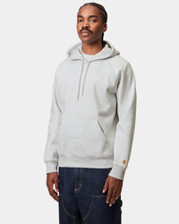 Carhartt WIP Hooded Chase Sweat - Ash Heather / Gold | Carhartt WIP Sweaters & Knitwear | JEANSTORE