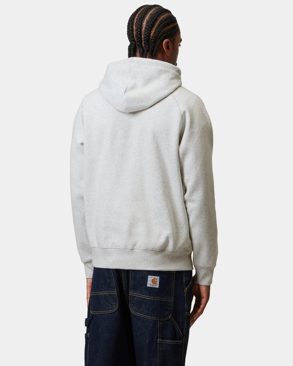 Carhartt WIP Hooded Chase Sweat - Ash Heather / Gold | Carhartt WIP Sweaters & Knitwear | JEANSTORE