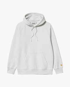 Carhartt WIP Hooded Chase Sweat - Ash Heather / Gold