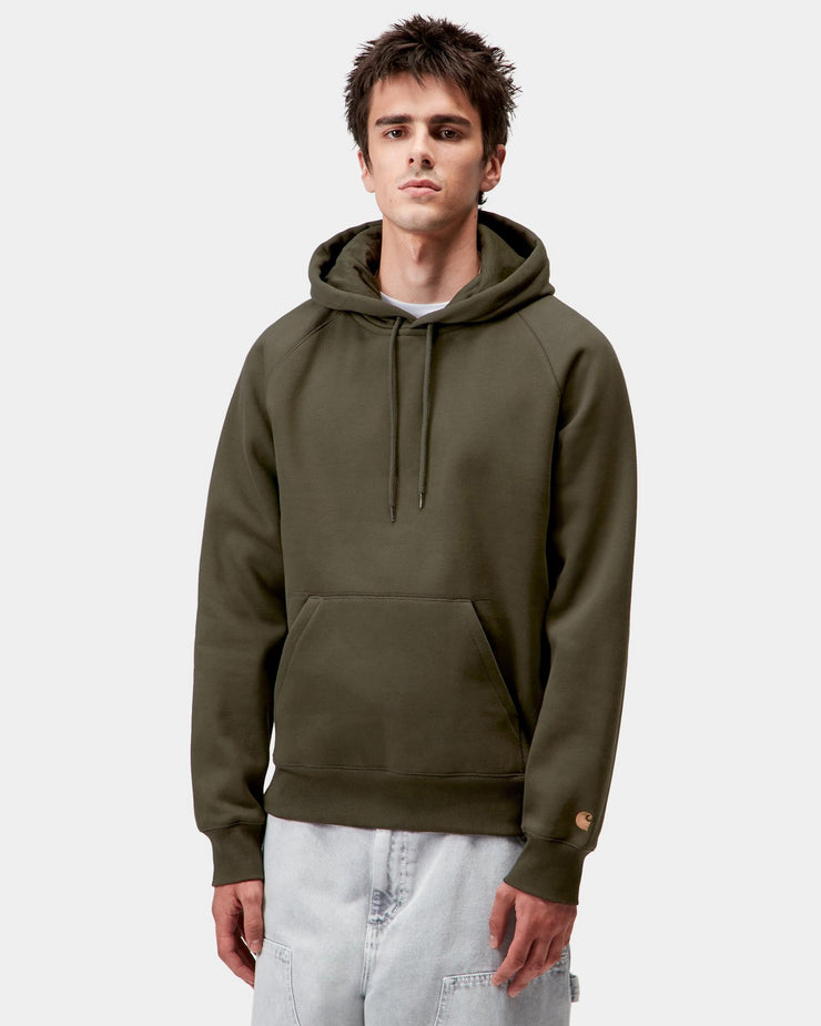 Carhartt WIP Hooded Chase Sweat Olive Gold