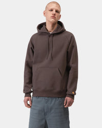 Carhartt WIP Hooded Chase Sweat - Shale / Gold