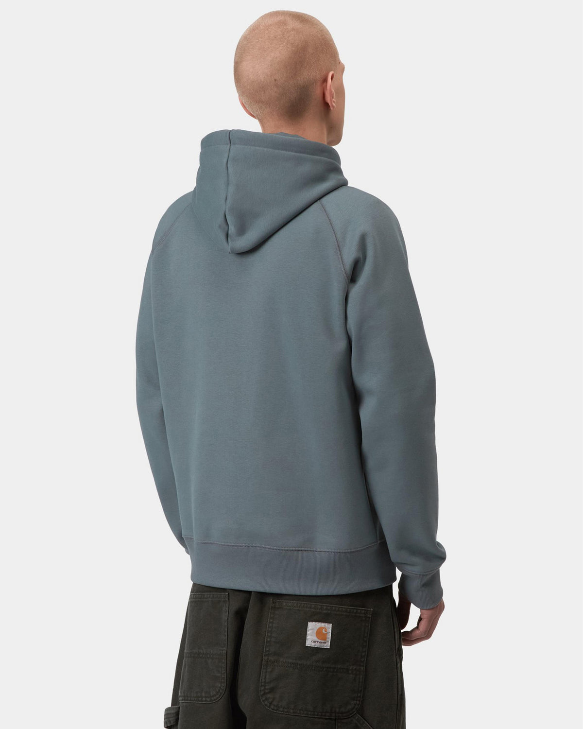 Carhartt WIP Hooded Chase Sweat - Cozy Blue / Gold | Carhartt WIP Sweaters & Knitwear | JEANSTORE