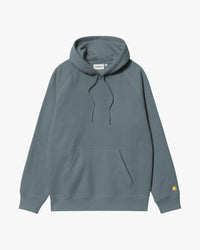 Carhartt WIP Hooded Chase Sweat - Cozy Blue / Gold | Carhartt WIP Sweaters & Knitwear | JEANSTORE