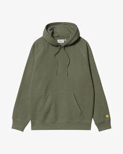 Carhartt WIP Hooded Chase Sweat - Leaf / Gold