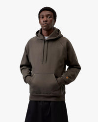 Carhartt WIP Hooded Chase Sweat - Shungite / Gold | Carhartt WIP Sweaters & Knitwear | Jeanstore