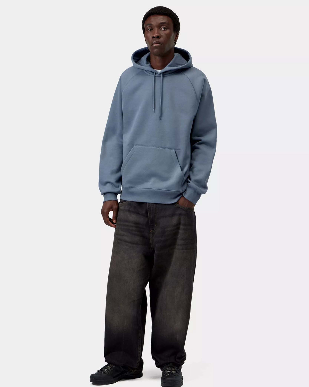 Carhartt WIP Hooded Chase Sweat - Icesheet / Gold