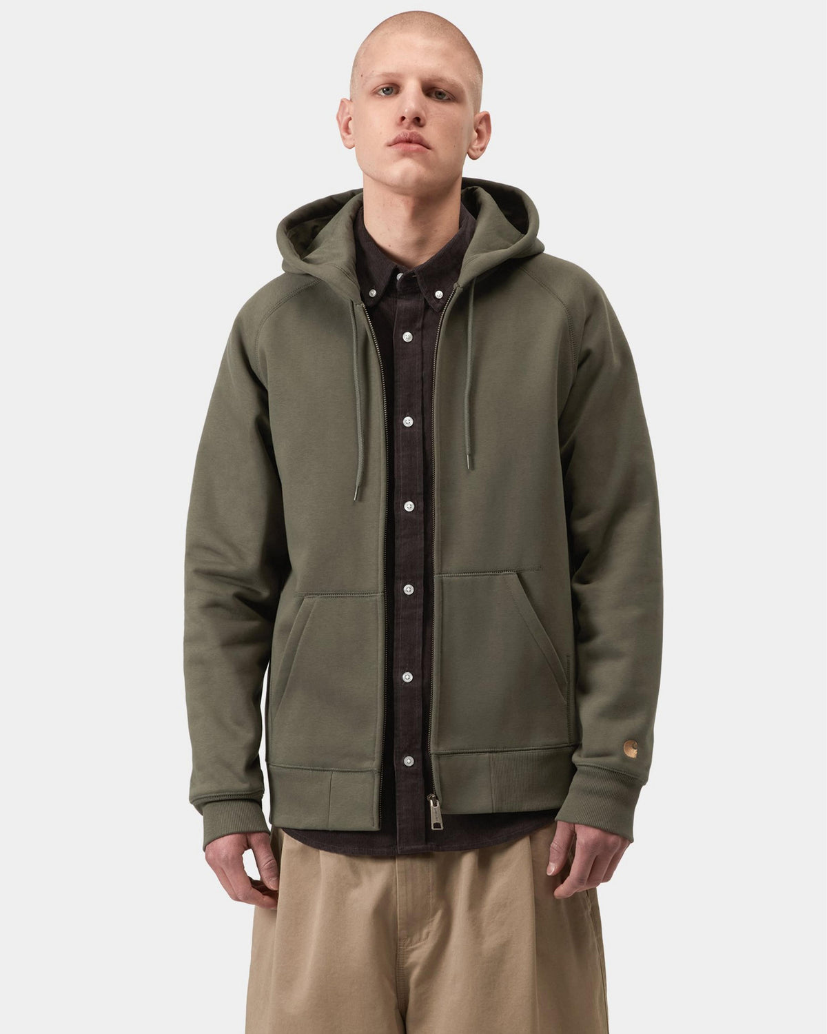 Carhartt WIP Hooded Chase Jacket - Leaf / Gold | Carhartt WIP Jackets & Coats | JEANSTORE