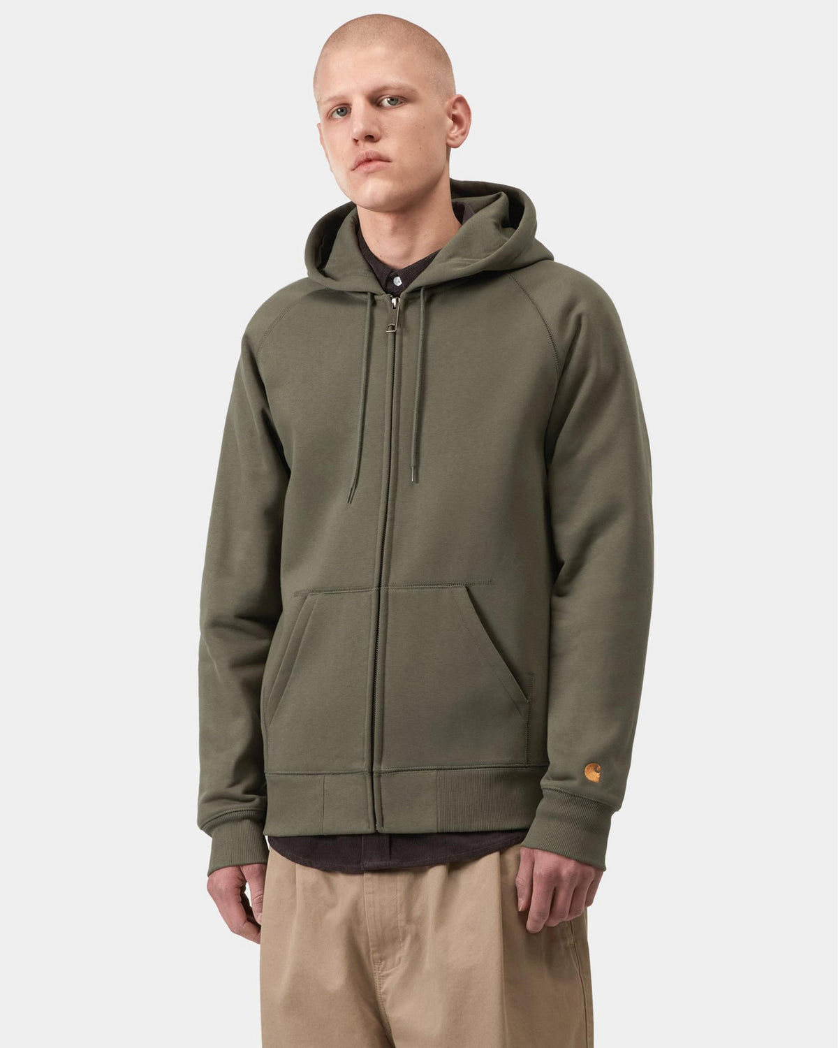 Carhartt WIP Hooded Chase Jacket - Leaf / Gold | Carhartt WIP Jackets & Coats | JEANSTORE