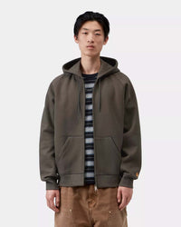 Carhartt WIP Hooded Chase Jacket - Shungite / Gold