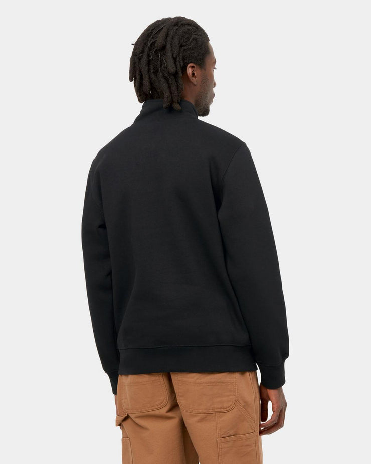 Carhartt WIP Chase Neck Zip Sweatshirt - Black / Gold