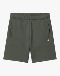 Carhartt WIP Chase Sweat Shorts - Leaf / Gold | Carhartt WIP Shorts | JEANSTORE