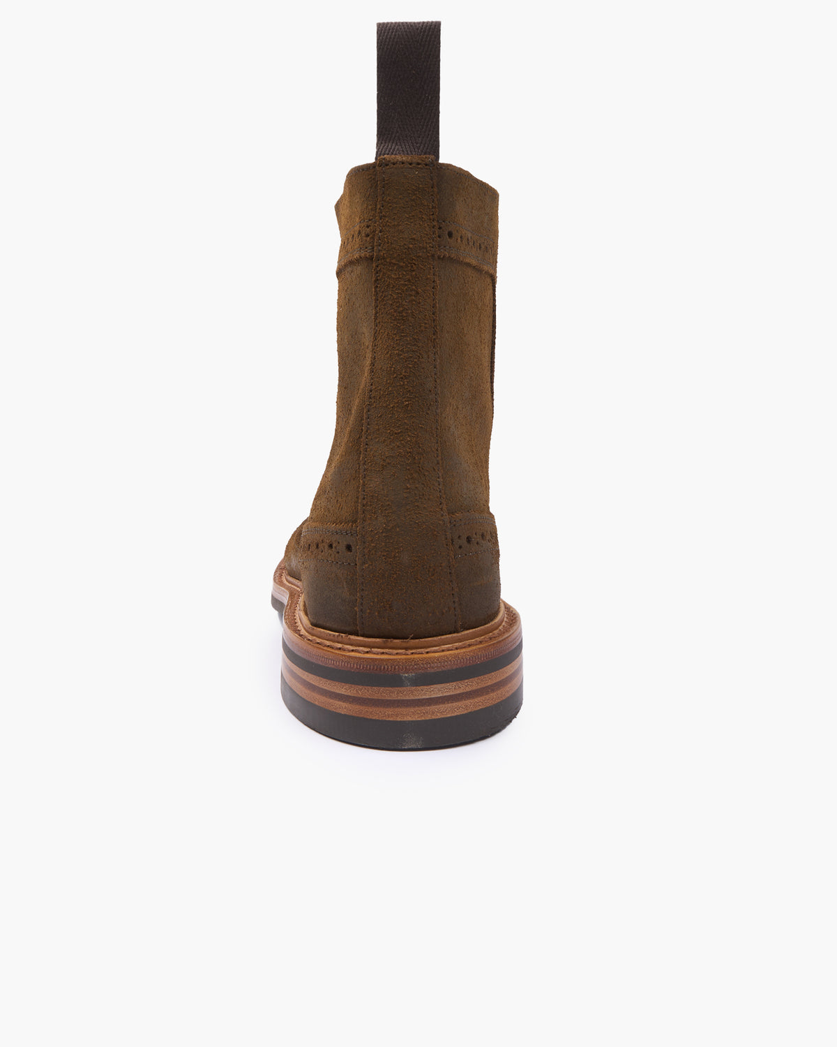 Trickers Simon Longwing Brogue Boot - Snuff Waxed Suede / Dainite Sole | Trickers Boots | JEANSTORE
