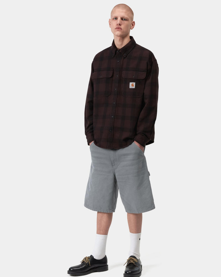 Carhartt WIP Single Knee Shorts - Cozy Blue Stone Canvas