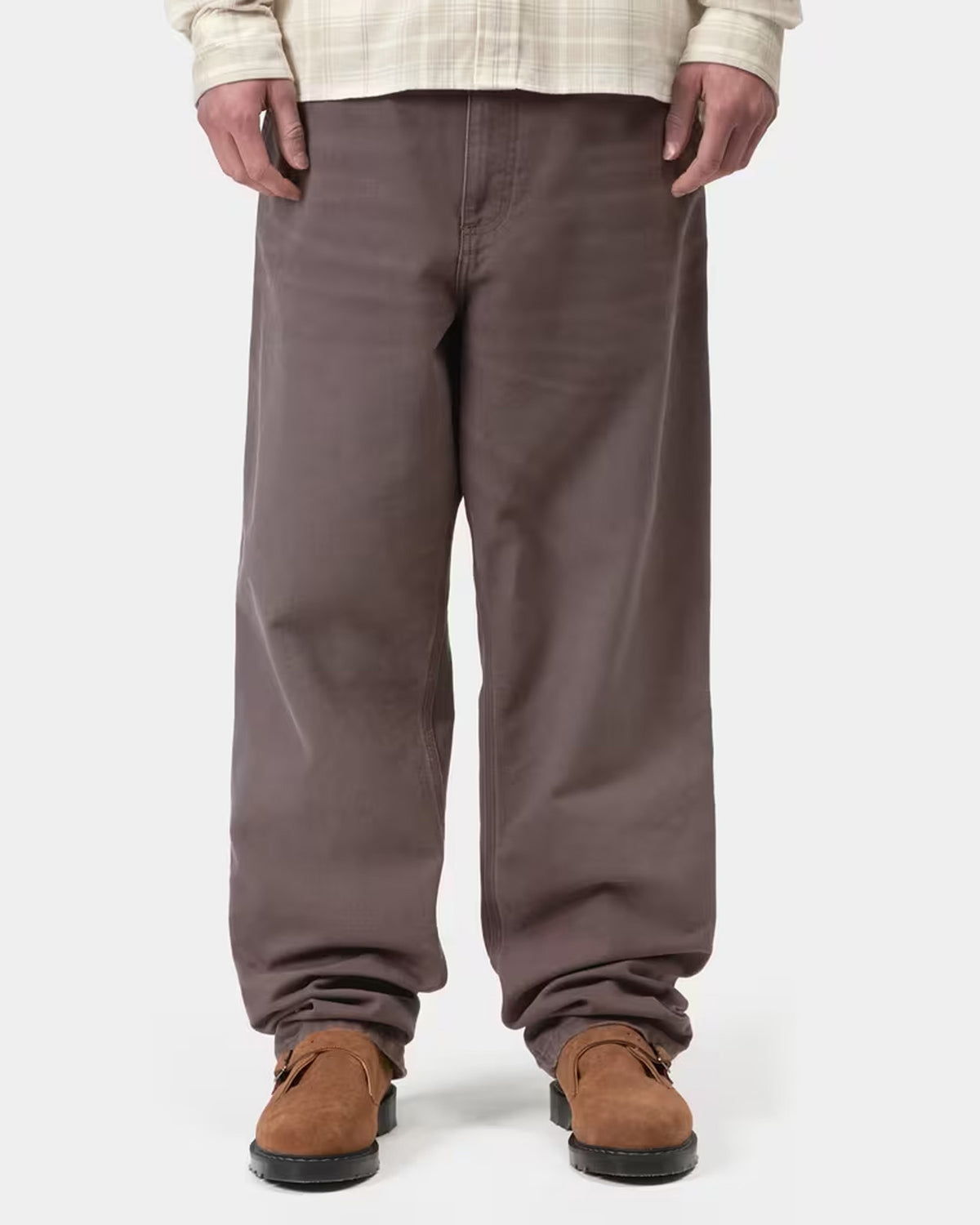 Carhartt WIP Single Knee Pant Relaxed Fit Canvas Trousers - Shale Stone Canvas | Carhartt WIP Chinos & Trousers | JEANSTORE