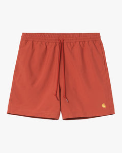 Carhartt WIP Chase Swim Trunks - Oxide Red / Gold