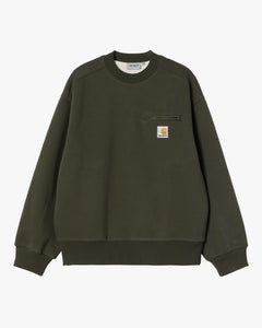 Carhartt WIP Detroit Sweat - Olive Stone Washed