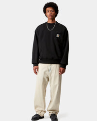 Carhartt WIP Detroit Sweat - Black Stone Washed | Carhartt WIP Sweaters & Knitwear | JEANSTORE