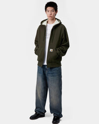Carhartt WIP Active Sweat Jacket - Olive Stone Washed