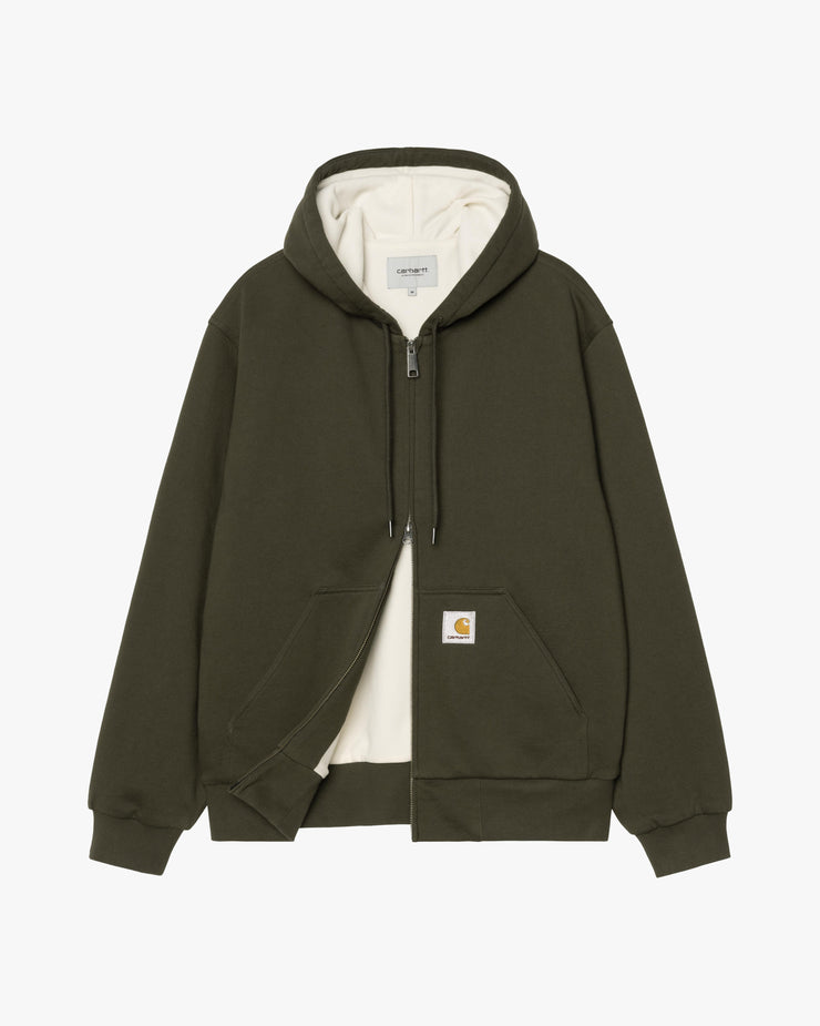 Carhartt WIP Active Sweat Jacket - Olive Stone Washed
